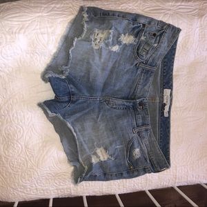 Torrid Denim Shorts Distressed